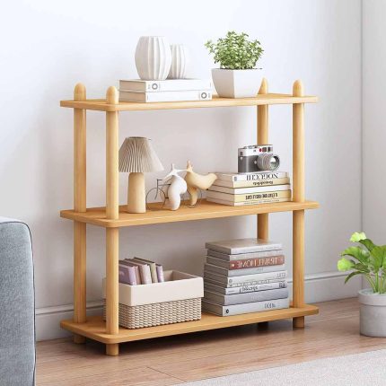 iotxy 3 tier wooden shelf bookcase – মডার্ন ওপেন বুকশেলফ (স্টাইলিশ স্টোরেজ র‍্যাক ফর হোম & অফিস)