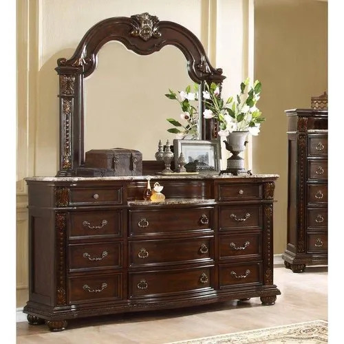 Modern Design 12 Wood Drawer With Mirror Dressing Table For Home 585